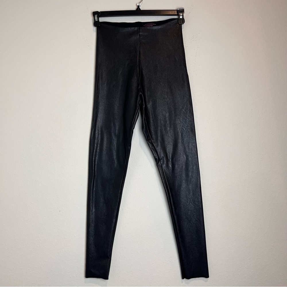 Commando Black Faux Leather Legging Size Large